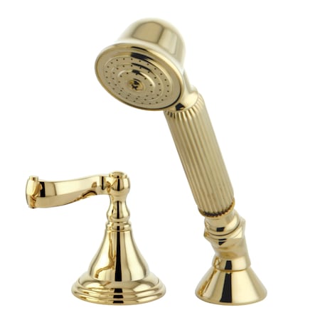 Kingston Brass Tub Filler, Polished Brass, Deck KSK5362FLTR